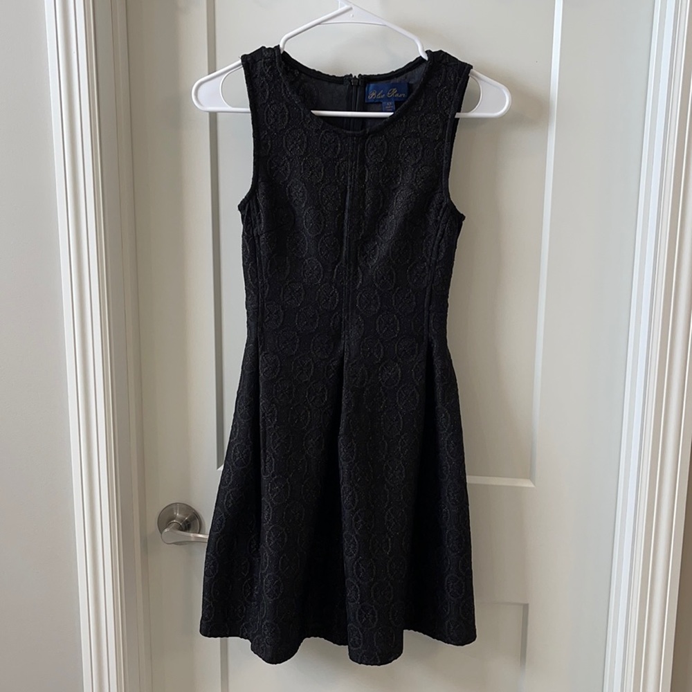 Black with gold sparkle stitching